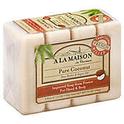 A La Maison de Provence 4-Pack 3.5 oz. Pure Coconut Bar Soaps for Hand &amp; Body