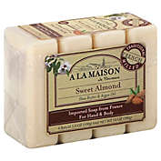 A La Maison de Provence 4-Pack 3.5 oz. Sweet Almond Bar Soaps for Hand &amp; Body