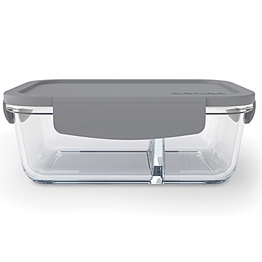 bentgo&reg; Glass 14.2 oz. Portable Snack Box in Grey. View a larger version of this product image.