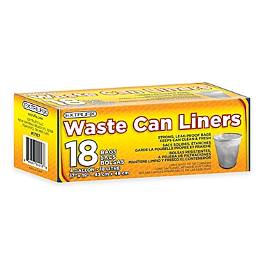 4 Gallon 18-Count Waste Can Liners. View a larger version of this product image.
