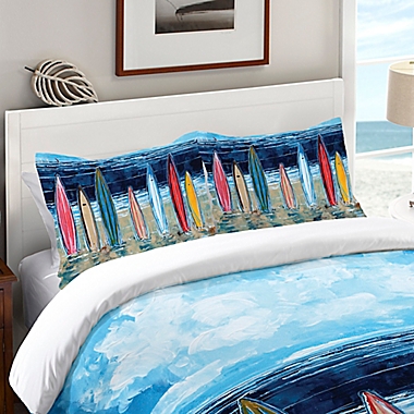 Laural Home&reg; Surfboards Standard Pillow Sham in Blue. View a larger version of this product image.