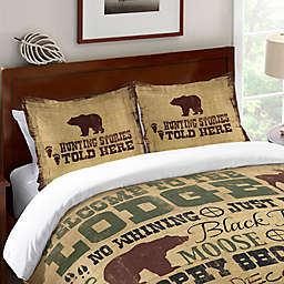 Laural Home® Welcome to the Lodge Standard Pillow Sham in Brown