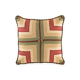 Waverly® Laurel Springs Button Tufted Square Throw Pillow in Parchment