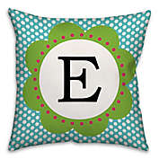 Lively Polka Dot 18-Inch Square Throw Pillow in Blue/Green