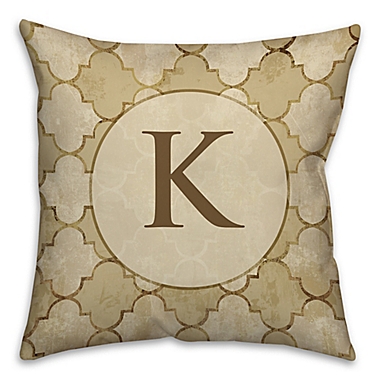Bits of Gold 16-Inch Square Throw Pillow in Beige/Brown. View a larger version of this product image.