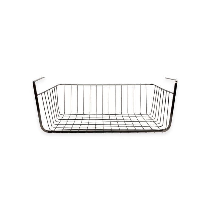 Home Basics® Under Shelf Wire Basket in Onyx Bed Bath and Beyond Canada