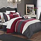 Alternate image 0 for Chic Home Coralie 10-Piece Queen Comforter Set in Burgundy