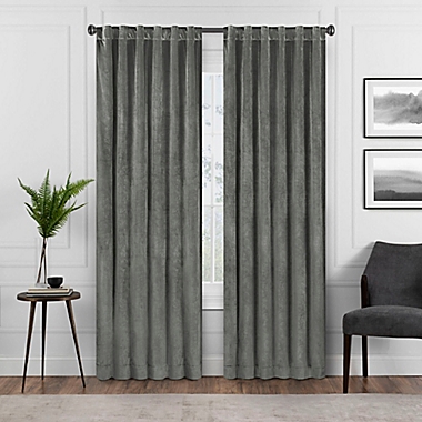 Eclipse Harper 63-Inch Rod Pocket Blackout Window Curtain Panel in Charcoal (Single). View a larger version of this product image.