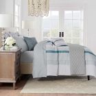 Alternate image 1 for Waverly&reg; Forever Stripe 10-Piece King Comforter Set in Blue