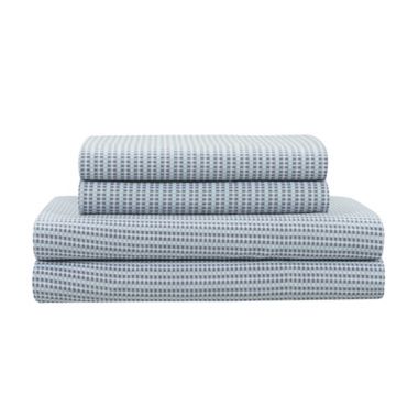 Waverly&reg; Forever Stripe 10-Piece King Comforter Set in Blue. View a larger version of this product image.