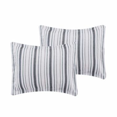 Waverly&reg; Forever Stripe 10-Piece King Comforter Set in Blue. View a larger version of this product image.