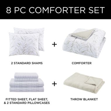 Details about   NWT 8 PC BEIGE ZEBRA  FULL SIZE  COMFORTER /SHAMS/SHEET& THROW BLANKET 
