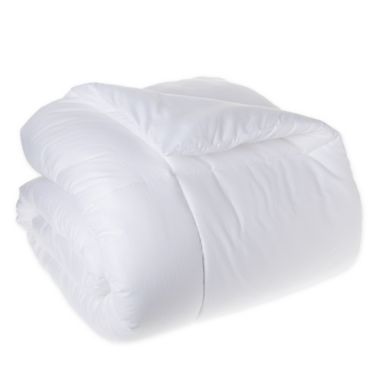 Simply Essential&trade; Microfiber Down Alternative Full/Queen Comforter in White. View a larger version of this product image.