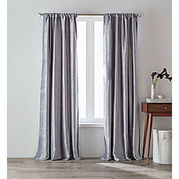 O&O by Olivia & Oliver™ 108-Inch Luster Velvet Curtain Panel in Blue (Single)
