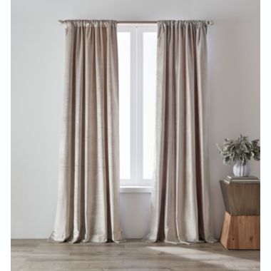 O&O by Olivia & Oliver&trade; 63-Inch Luster Velvet Curtain Panel in Silver (Single). View a larger version of this product image.