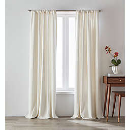 O&O by Olivia & Oliver™ 108-Inch Luster Velvet Curtain Panel in Ivory (Single)