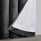 Alternate image 3 for O&O by Olivia & Oliver&trade; 63-Inch Luster Velvet Curtain Panel in Charcoal (Single)