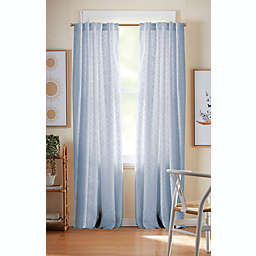 Wild Sage™ Lyra 108-Inch Rod Pocket/Back Tab Window Curtain Panel in Blue Fog (Single)