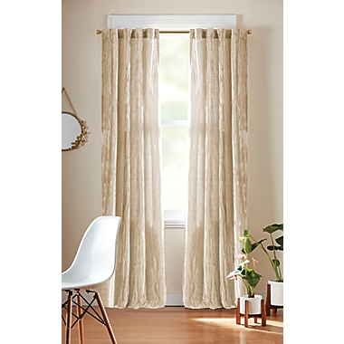 Wild Sage&trade; Valentina 84-Inch Room Darkening Curtain Panel in Birch Champagne (Single). View a larger version of this product image.