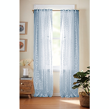 Wild Sage&trade; Aveline Rod Pocket/Back Tab Window Curtain (Single). View a larger version of this product image.