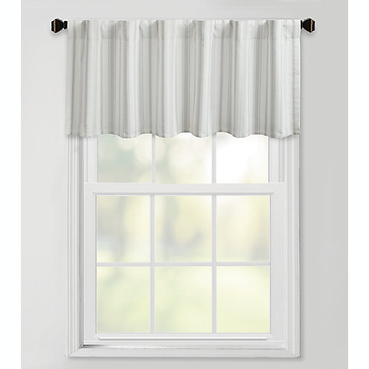 Alternate image 1 for Bee & Willow Stripe Lined Valance Silver
