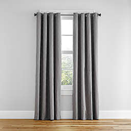 Simply Essential&trade; Woven Honeycomb 63-Inch Grommet Light Filtering Curtain in Silver (Single)