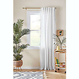 Wild Sage™ Stacie Tassel Stripe 63-Inch Window Curtain Panel in White (Single)