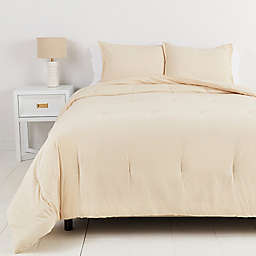 Simply Essential™ Garment Washed Solid 2-Piece Twin/Twin XL Comforter Set in Sandshell