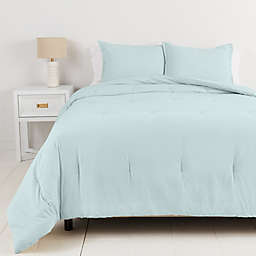 Simply Essential™ Garment Washed Solid 2-Piece Twin/Twin XL Comforter Set in Blue