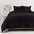 Alternate image 1 for Simply Essential&trade; Garment Washed 2-Piece Twin/Twin XL Comforter Set in Tuxedo Black