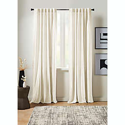 Studio 3B™ Velvet 84-Inch Room Darkening Window Curtain Panel in Ivory (Single)