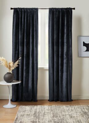 Studio 3B&trade; Velvet Rod Pocket Room Darkening Lined Window Curtain Panel (Single)