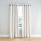 Alternate image 0 for Simply Essential&trade; Mod Flower Grommeted 95-Inch Curtain Panel in White/Taupe (Single)