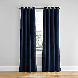 Simply Essential™ Hawthorne 63-Inch Grommet Window Curtain Panel in Navy (Single)