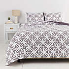 Alternate image 1 for Simply Essential&trade; Dotted Medallion 2-Piece Twin/Twin XL Duvet Cover Set in White/Grey