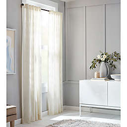 Everhome™ Blanche Vertical Texture 63-Inch Light Filtering Curtain Panel in Coconut (Single)