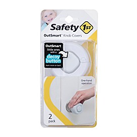 Safety 1st® OutSmart™ 2-Pack Knob Covers With Decoy Button in White