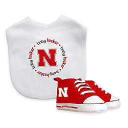 NCAA University of Nebraska Infant Bib and Pre-Walker Shoe Set