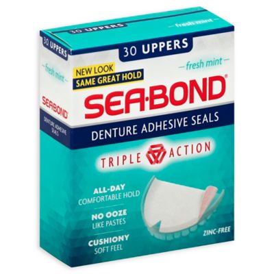 Sea-Bond&reg; 30-Count Uppers Denture Adhesive Seals in Fresh Mint
