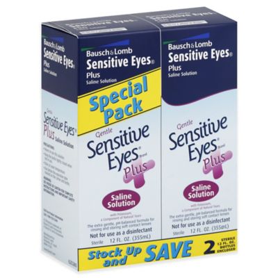 Bausch + Lomb Sensitive Eyes&reg; 2-Count Plus Saline Solution