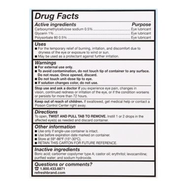 Refresh Optive&reg; Advanced 30-Count Lubricant Eye Drops. View a larger version of this product image.