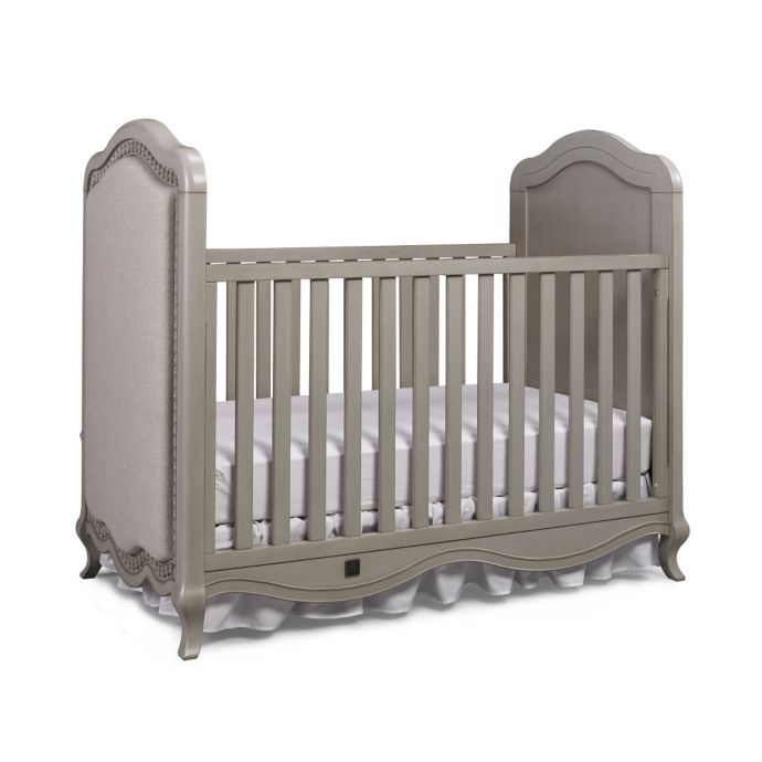 Bel Amore Lyla Rose Upholstered 3 In 1 Convertible Crib In Saddle