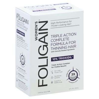 Women S Foligain Triple Action Complete Formula For Thinning Hair With Trioxidil Bed Bath Beyond