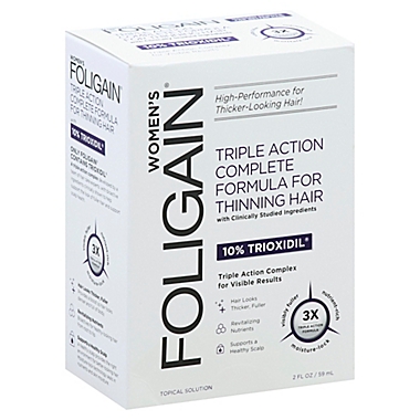 Women&#39;s Foligain&reg; Triple Action Complete Formula for Thinning Hair with Trioxidil&reg;. View a larger version of this product image.