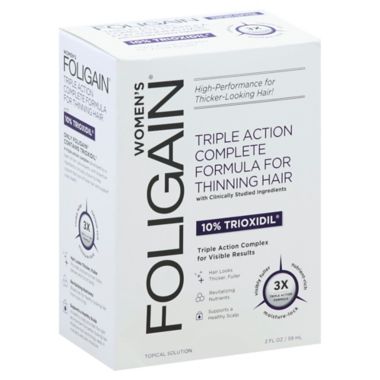 Nautisk Resultat høj Women's Foligain® Triple Action Complete Formula for Thinning Hair with  Trioxidil® | Bed Bath & Beyond
