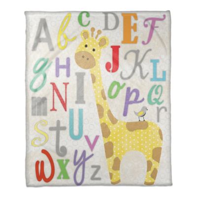 Alphabet Giraffe Throw Blanket