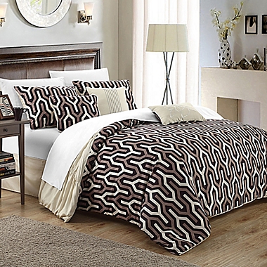 Chic Home Lassie 11-Piece Queen Comforter Set in Beige. View a larger version of this product image.
