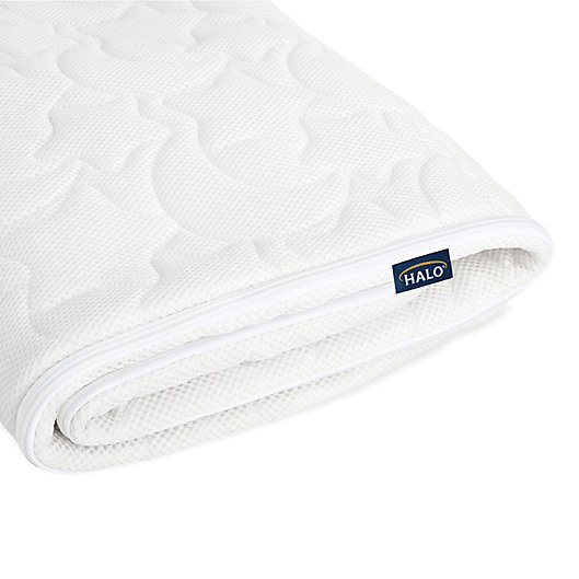 Alternate image 1 for HALO® DreamWeave™ Waterproof Replacement Crib Mattress Cover in White