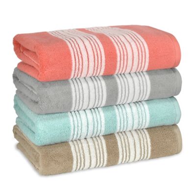 Coastal Stripe Bath Towel Collection 