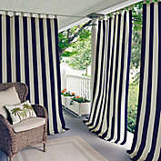 Elrene Highland Stripe Indoor/Outdoor Tab Top Window Curtain Panel (Single)